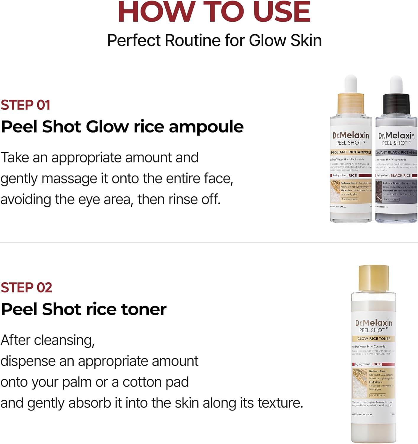 Peel Shot Glowe Rice Tonic 200 ml